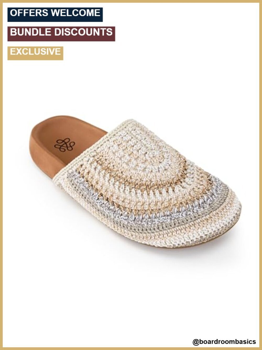 Slip On Mule Clogs - Flat Comfort Shoes Eco-Friendly Crochet Indoor Outdoor
